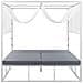 Letto Da Giardino A Baldacchino Bianco E Grigio Pallanza - Foto miniatura 6