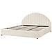 Letto Matrimoniale Contenitore Bouclé Bianco Sporco 180 X 200 Cm Chadenet - Foto miniatura 4