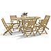 Sedie Giardino Pieghevoli 8pz 54,5x61,5x86,5 cm Massello Acacia - Foto miniatura 7