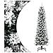 Albero Natale Artificiale Sottile Neve Floccata 120cm PVC e PE - Foto miniatura 1