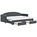 Divano Letto Estraibile Cassetti Grigio Scuro 80x200cm Velluto - Foto miniatura 2