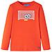 Maglietta Bambino Maniche Lunghe Arancione Brillante 104 - Foto miniatura 1
