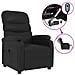 Poltrona Reclinabile Elettrica Nera In Similpelle - Foto miniatura 1