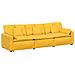 Divano Modulare con Cuscini Giallo Chiaro - Foto miniatura 1