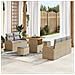 Set di Divano da Giardino 8 Pezzi con Cuscini Beige Polyrattan Acacia, Divano da Giardino a Due Posti con Contenitore & Cuscini Beige Polyrattan, Set da Pranzo da Giardino 3 Pezzi con Cuscini Beige Polyrattan Acacia - Foto miniatura 2