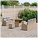 Set di Divano da Giardino 8 Pezzi con Cuscini Beige Polyrattan Acacia, Divano da Giardino a Due Posti con Contenitore & Cuscini Beige Polyrattan, Set da Pranzo da Giardino 3 Pezzi con Cuscini Beige Polyrattan Acacia - Foto miniatura 3