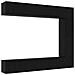 Set di mobili TV da 5 pezzi a parete in rovere nero in legno ingegnerizzato - Foto miniatura 1