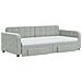 Divano Letto Estraibile Cassetti Grigio Chiaro 90x190cm Velluto - Foto miniatura 3