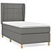 Giroletto a Molle con Materasso Grigio Scuro 80x200 cm Tessuto - Foto miniatura 1