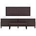 Letto a molle con materasso e panca marrone scuro 200x200 cm Tessuto - Foto miniatura 9