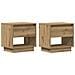 Comodino 2 pz Rovere Artigianale 45x34x47 cm Legno Ingegnerizzato - Foto miniatura 1