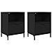 Comodini 2 pcs Nero 49 x 36 x 61 cm Legno multistrato - Foto miniatura 1