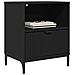 Comodini 2 pcs Nero 49 x 36 x 61 cm Legno multistrato - Foto miniatura 3