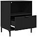 Comodini 2 pcs Nero 49 x 36 x 61 cm Legno multistrato - Foto miniatura 4