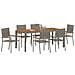 Set da Pranzo per Giardino 7 pcs Grigio 190 x 90 x 75 cm - Foto miniatura 3