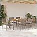 Set da Pranzo per Giardino 7 pcs Grigio 190 x 90 x 75 cm - Foto miniatura 4