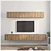 Set di mobili TV 5 pcs rovere artigianale 80 x 30 x 30 cm Media - Foto miniatura 4