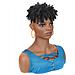 Parrucca Afro Ricci Fluffy Nera - Capelli Sintetici A Bassa Temperatura Per Acconciature Alla Moda - Foto miniatura 1