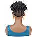 Parrucca Afro Ricci Fluffy Nera - Capelli Sintetici A Bassa Temperatura Per Acconciature Alla Moda - Foto miniatura 4