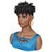 Parrucca Afro Ricci Fluffy Nera - Capelli Sintetici A Bassa Temperatura Per Acconciature Alla Moda - Foto miniatura 6