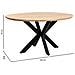 Tavolo Da Pranzo Ovale In Legno Marrone 160x90x76 - Foto miniatura 4