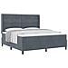 Letto a molle con materasso Grigio scuro 180 x 200 cm Velluto - Foto miniatura 1
