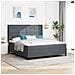 Letto a molle con materasso Grigio scuro 180 x 200 cm Velluto - Foto miniatura 2