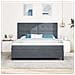 Letto a molle con materasso Grigio scuro 180 x 200 cm Velluto - Foto miniatura 3