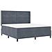 Letto a molle con materasso Grigio scuro 180 x 200 cm Velluto - Foto miniatura 4