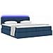 Letto con luci a strisce a LED Blu 200 x 200 cm Tessuto - Foto miniatura 3