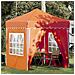 Tenda per feste a pop-up 195 x 195 x 245 cm Arancione - Foto miniatura 2