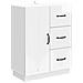 Credenza Bianco Lucido 66 x 34,5 x 87 cm Legno ingegnerizzato - Foto miniatura 1