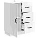Credenza Bianco Lucido 66 x 34,5 x 87 cm Legno ingegnerizzato - Foto miniatura 3