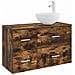 Set di mobili per il bagno 2 pcs Rovere Fumo - Foto miniatura 1