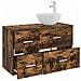 Set di mobili per il bagno 2 pcs Rovere Fumo - Foto miniatura 2