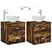 Set di mobili per il bagno 2 pcs Rovere Fumo - Foto miniatura 7