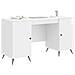 Scrivania Bianco Lucido 142,5 x 50 x 75 cm Legno ingegnerizzato - Foto miniatura 2