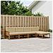 Set di divani da esterno con cuscino 5 pcs Naturale e Beige - Foto miniatura 2