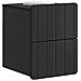 Mobiletto da notte a muro 2 pcs Nero 33 x 34,5 x 43 cm - Foto miniatura 2