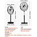 Ventilatore Da Pavimento, Ventilatore Angolo Regolabile Manuale Da 18 Pollici Flusso Dearia 110w 3 Velocita Regolabili, Per Camera Da Letto, Soggiorno, Casa, Ufficio, Nero - Foto miniatura 6