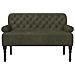 Loveseat con bottoni imbottiti Verde militare 120 x 65 x 78 cm - Foto miniatura 3