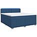 Letto box spring con materasso Blu 140 x 190 cm Tessuto - Foto miniatura 1