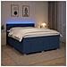 Letto box spring con materasso Blu 140 x 190 cm Tessuto - Foto miniatura 2
