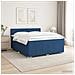 Letto box spring con materasso Blu 140 x 190 cm Tessuto - Foto miniatura 4