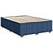 Letto box spring con materasso Blu 140 x 190 cm Tessuto - Foto miniatura 6