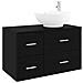 Set di mobili per il bagno 2 pz Rovere Nero - Foto miniatura 1