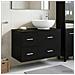 Set di mobili per il bagno 2 pz Rovere Nero - Foto miniatura 9