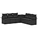 Set di divani 7 pz Nero Rattan sintetico e Acciaio - Foto miniatura 1