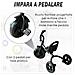 Triciclo In Metallo Con Campanello, Parafango, Ruota Speciale, Nero - Foto miniatura 2