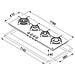 Piano Cottura Crystal FHCR12043GTCHEBKC 4 Fuochi Gas Colore Cristallo Nero - Foto miniatura 2